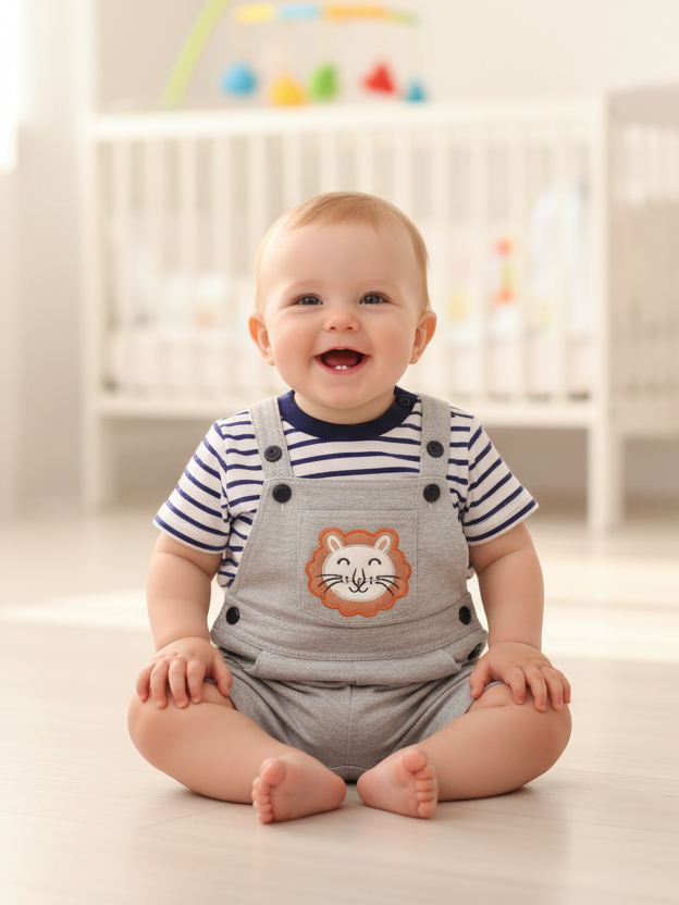 Mon Caramel Boys Romper H/S #2392 (S-25)