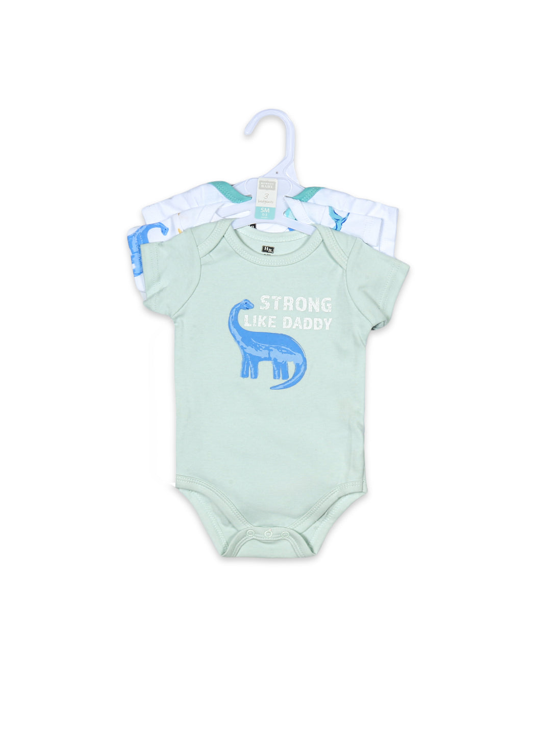 Hudson Boys Body Suit H/L 3Pk Hanger #27948 (S-25)
