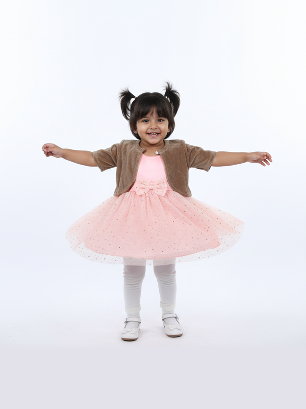 Wonder Child Girls Fancy Frock Suit 3Pcs #281-016 (W-25)