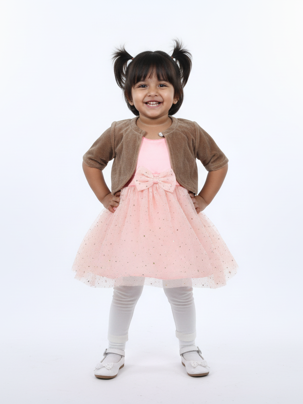 Wonder Child Girls Fancy Frock Suit 3Pcs #281-016 (W-25)