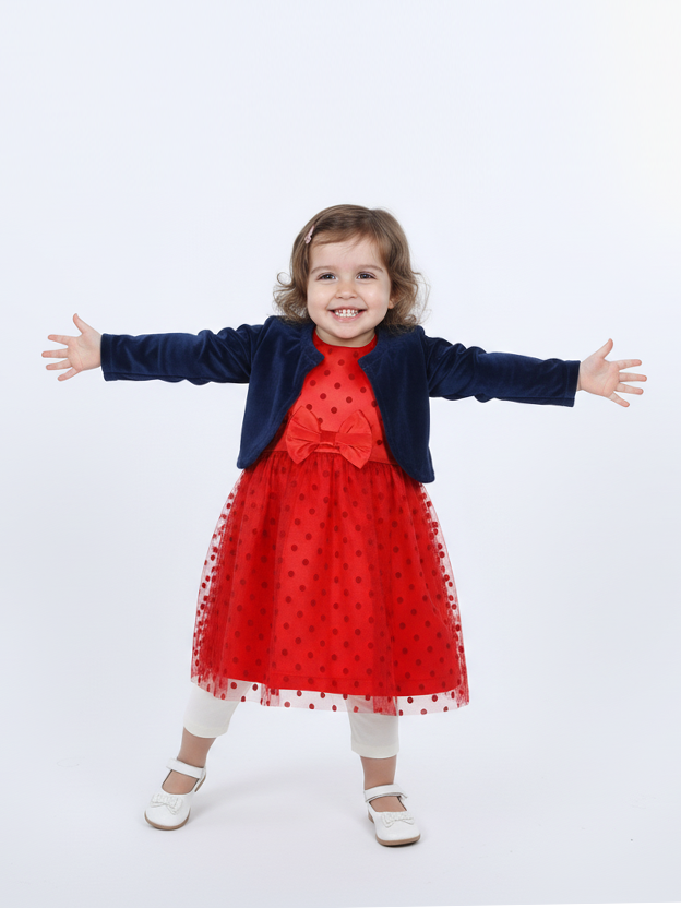 Wonder Child Girls Fancy Frock Suit 3Pcs #281-017 (W-25)