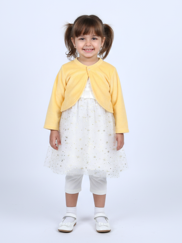 Wonder Child Girls Fancy Frock Suit 3Pcs #281-002 (W-25)