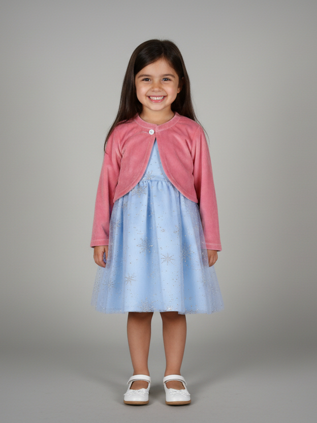 Wonder Child Girls Fancy Frock Suit 3Pcs #281-004 (W-25)
