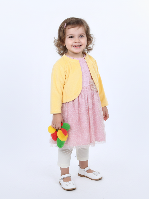 Wonder Child Girls Fancy Frock Suit 3Pcs #281-007 (W-25)