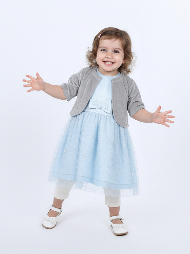 Wonder Child Girls Fancy Frock Suit 3Pcs #281-006 (W-25)
