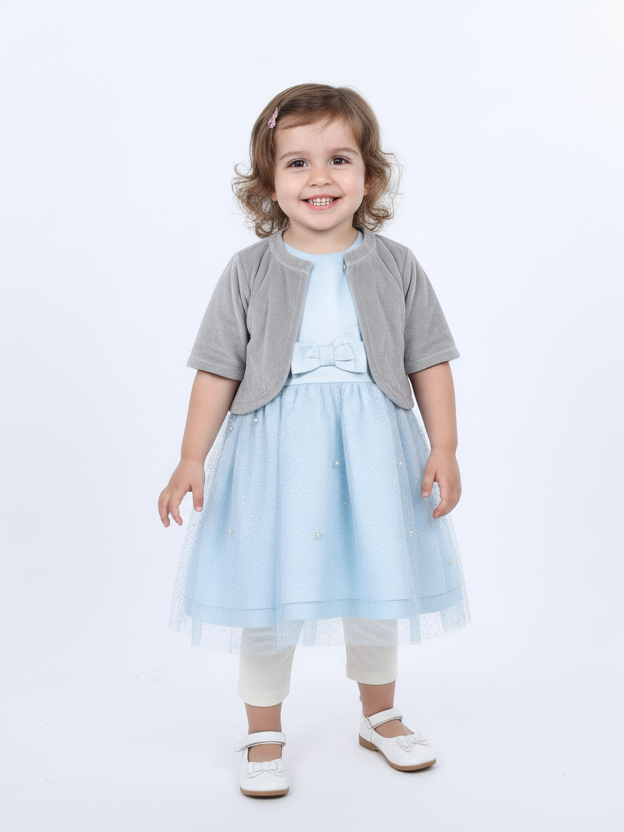 Wonder Child Girls Fancy Frock Suit 3Pcs #281-006 (W-25)