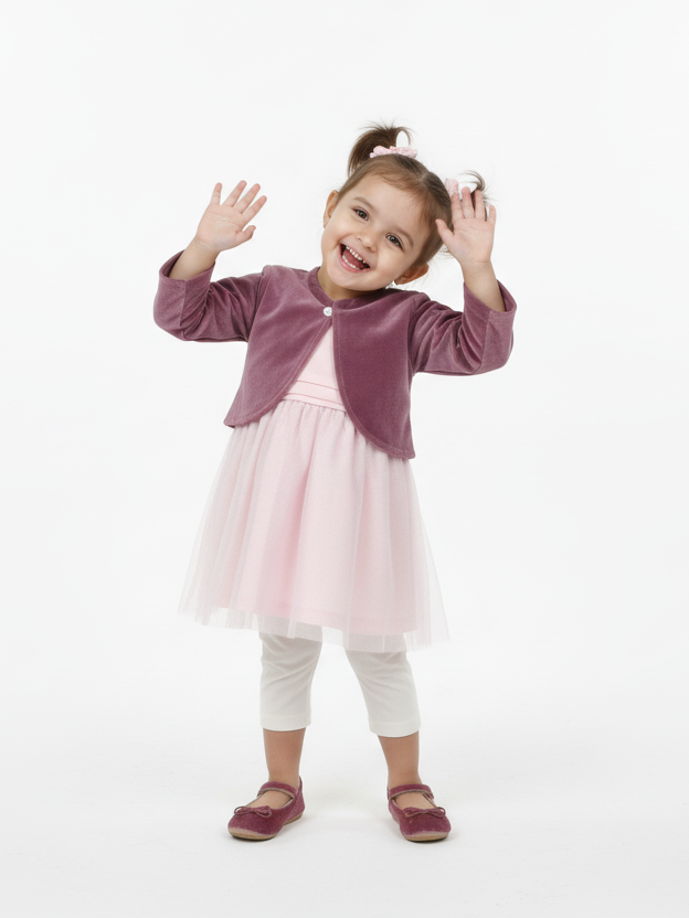Wonder Child Girls Fancy Frock Suit 3Pcs #281-009 (W-25)