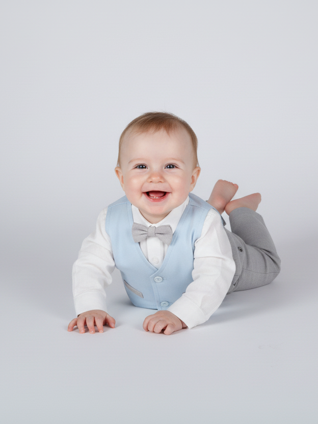 Wonder Child Boys Formal Romper L/S #281-032 (W-25)