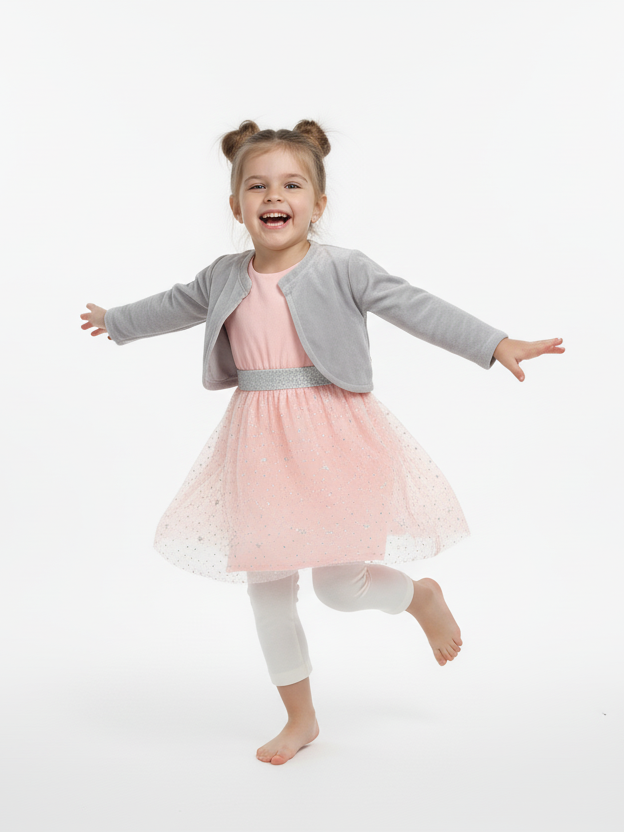 Wonder Child Girls Fancy Frock Suit 3Pcs #281-001 (W-25)