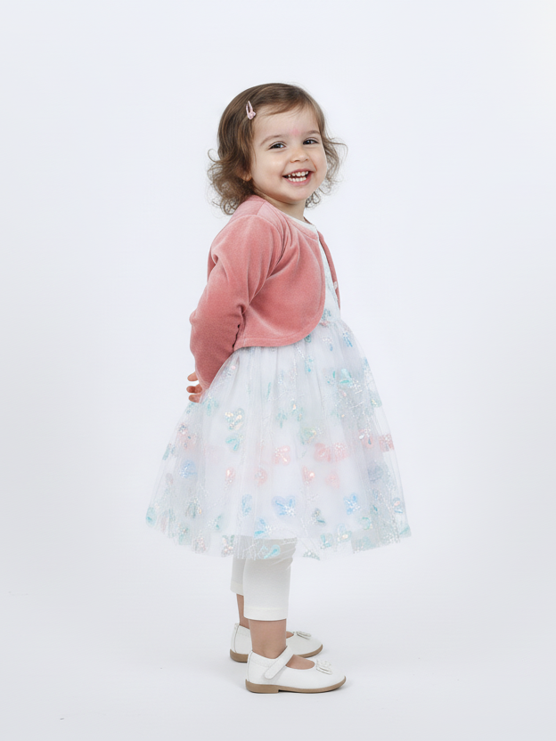Wonder Child Girls Fancy Frock Suit 3Pcs #281-008 (W-25)