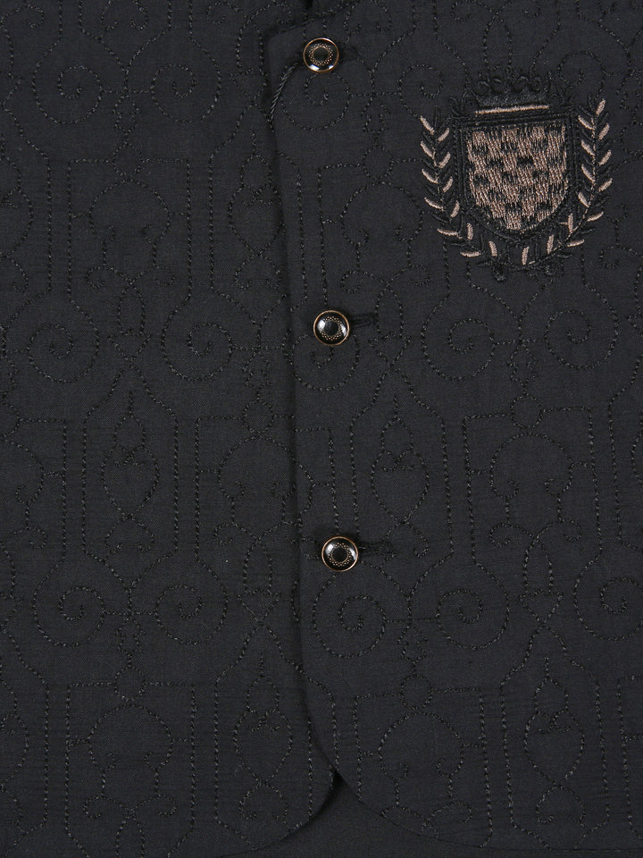 Young Fashion Boys Shalwar Suit With Waist Coat #300-26 (W-25)