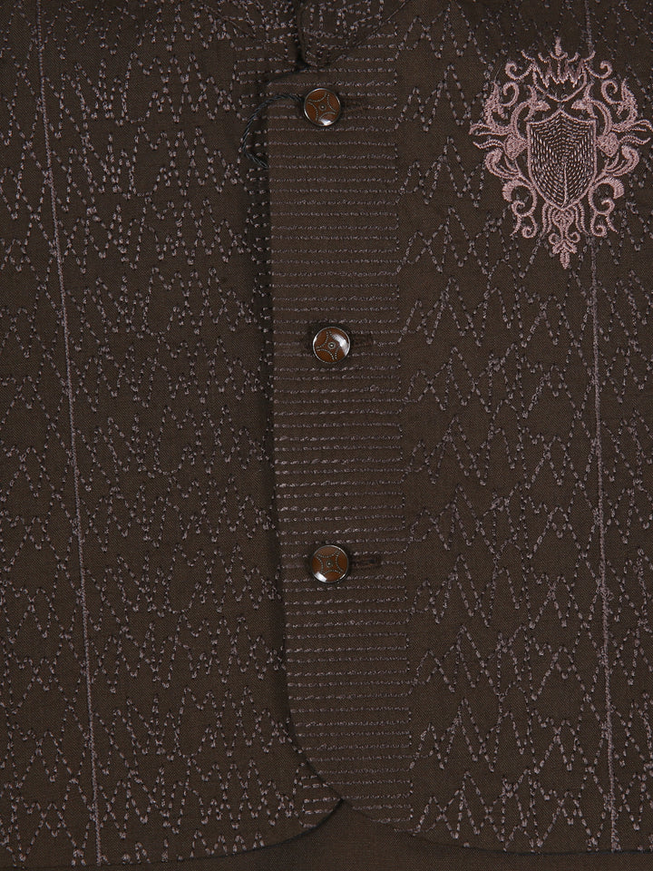 Young Fashion Boys Shalwar Suit With Waist Coat #300-06 (W-25)