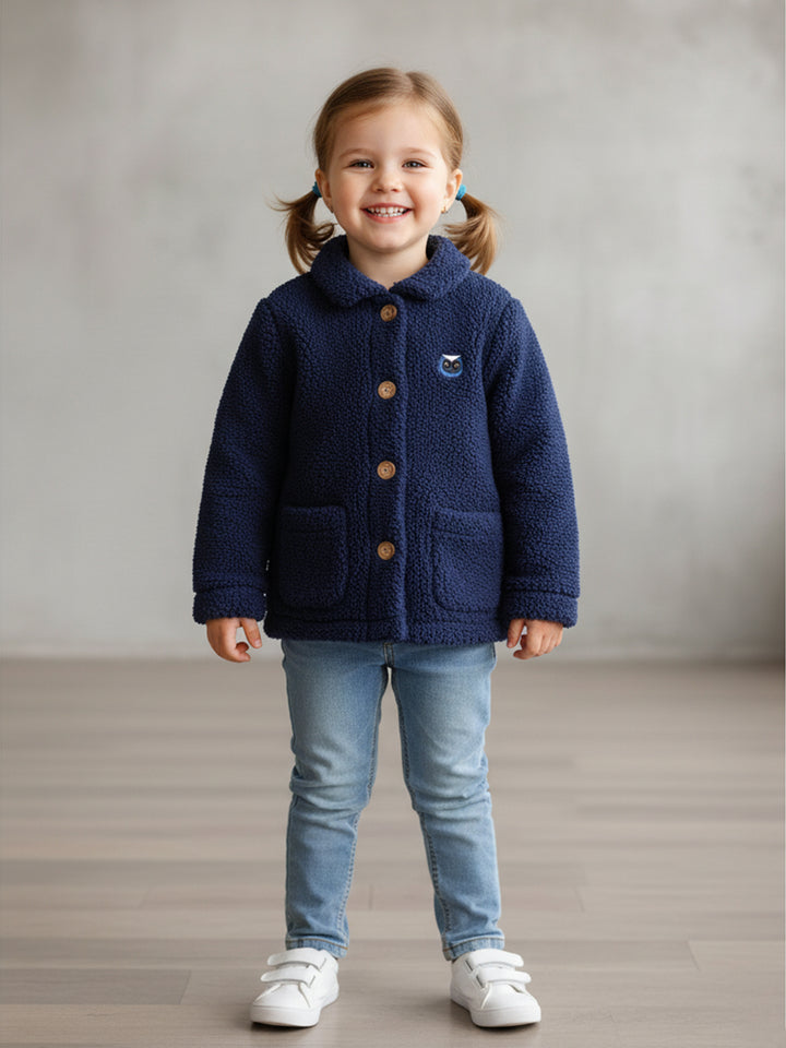Okaidi Girls Cardigan With Furr #04 (W-25)