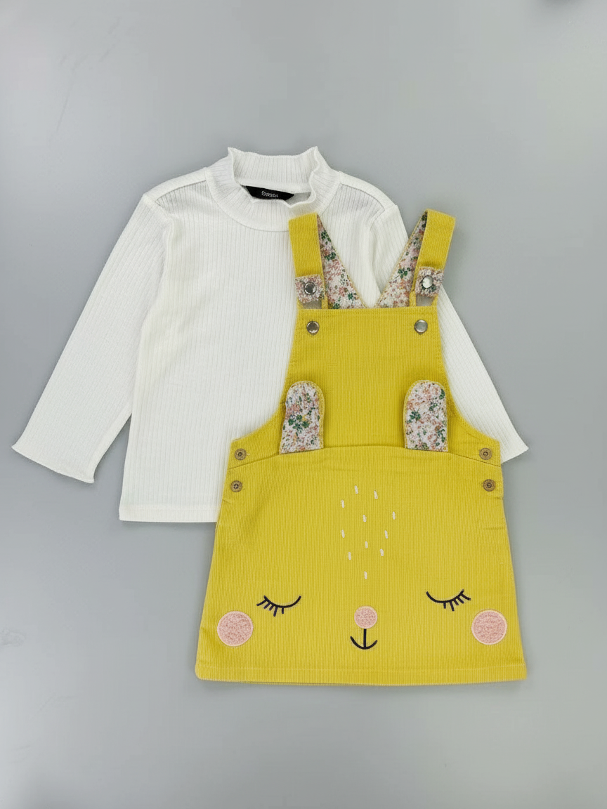 George Girls Dungree Suit L/S 3Pcs #01 (W-25)