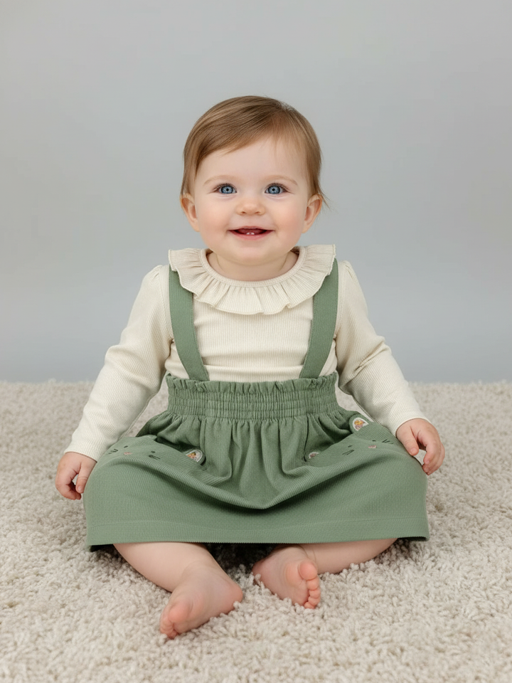 George Girls Dungree Suit L/S 3Pcs #02 (W-25)