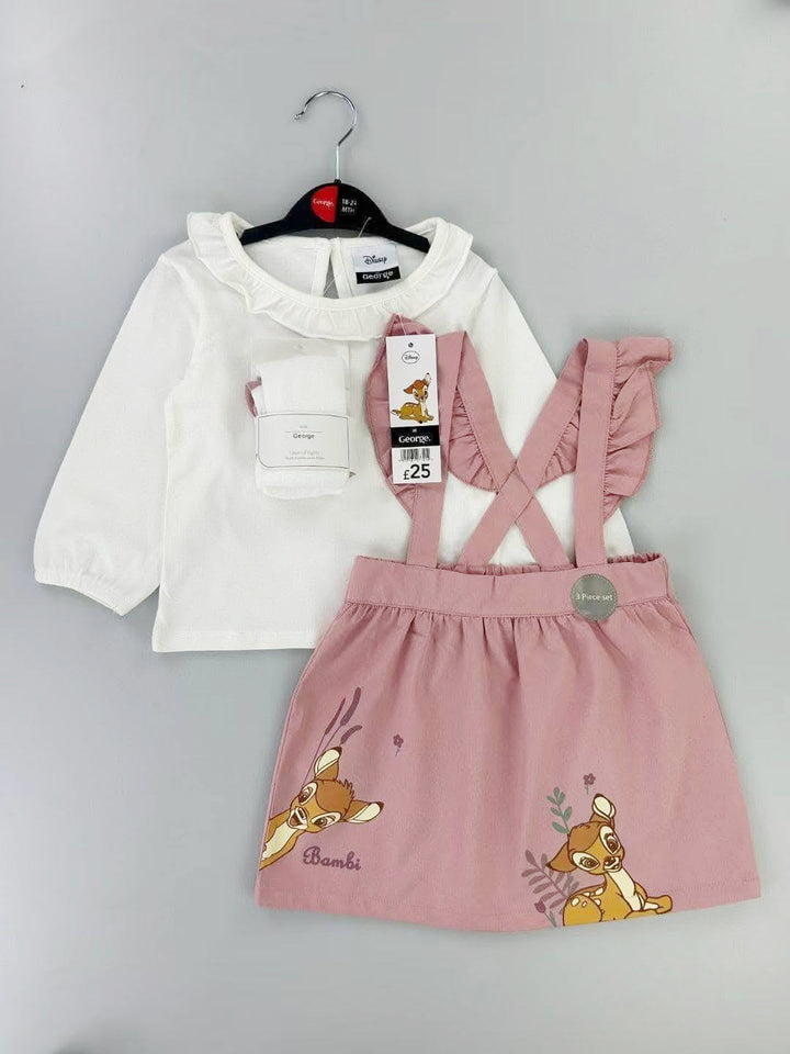 George Girls Dungree Suit L/S 3Pcs #03 (W-25)