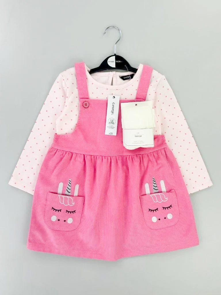 George Girls Frock Suit L/S 3Pcs #04 (W-25)