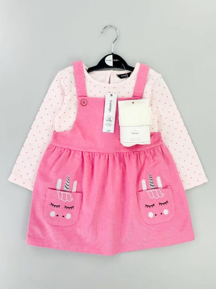 George Girls Frock Suit L/S 3Pcs #04 (W-25)