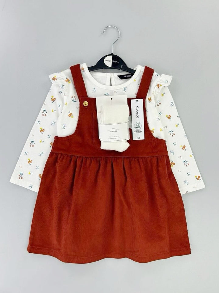 George Girls Frock Suit L/S 3Pcs #05 (W-25)