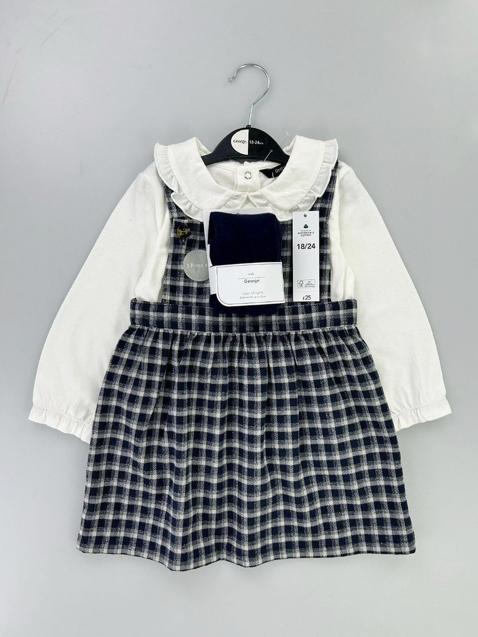 George Girls Frock Suit L/S 3Pcs #15 (W-25)