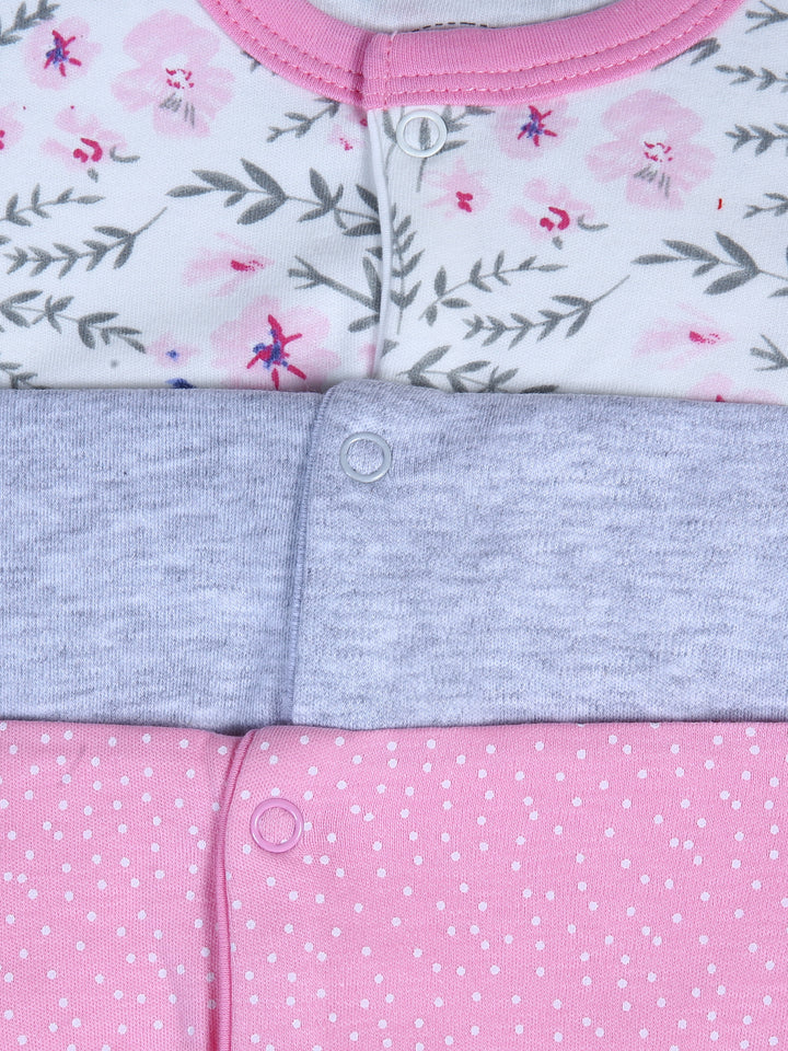 Mamas & Papas Girls Romper L/S 3Pk #01 (W-25)