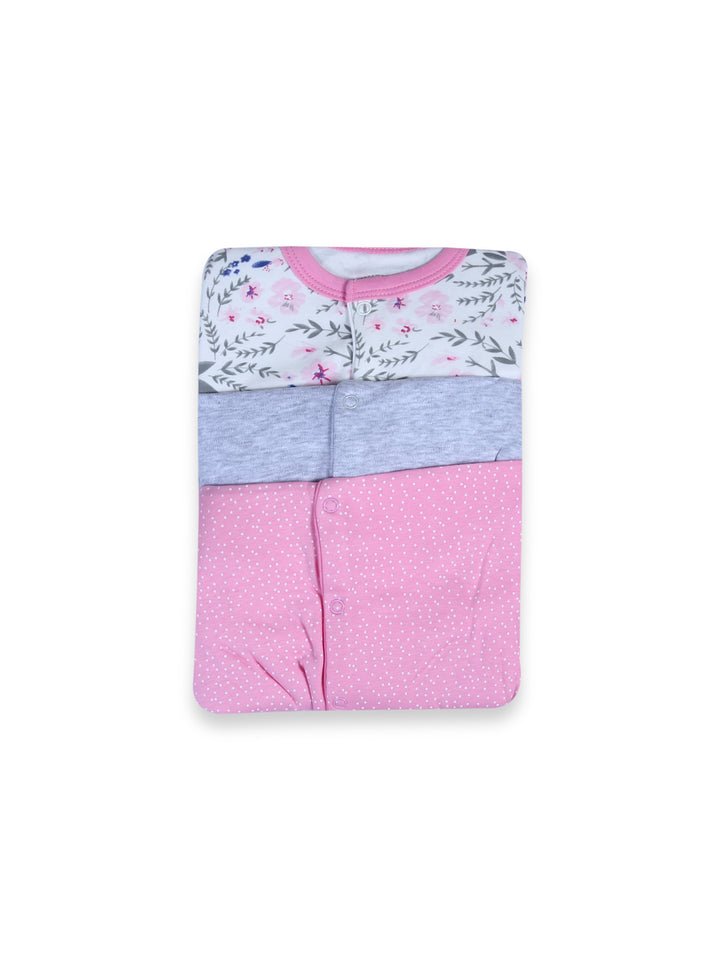 Mamas & Papas Girls Romper L/S 3Pk #01 (W-25)