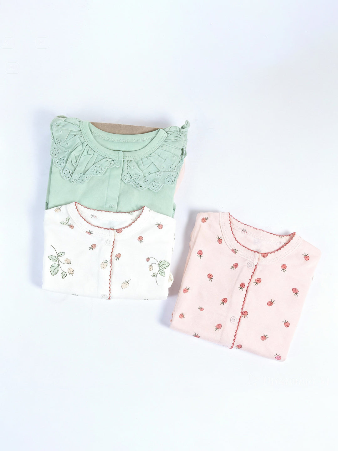 Mamas & Papas Girls Romper L/S 3Pk #01 (W-25)