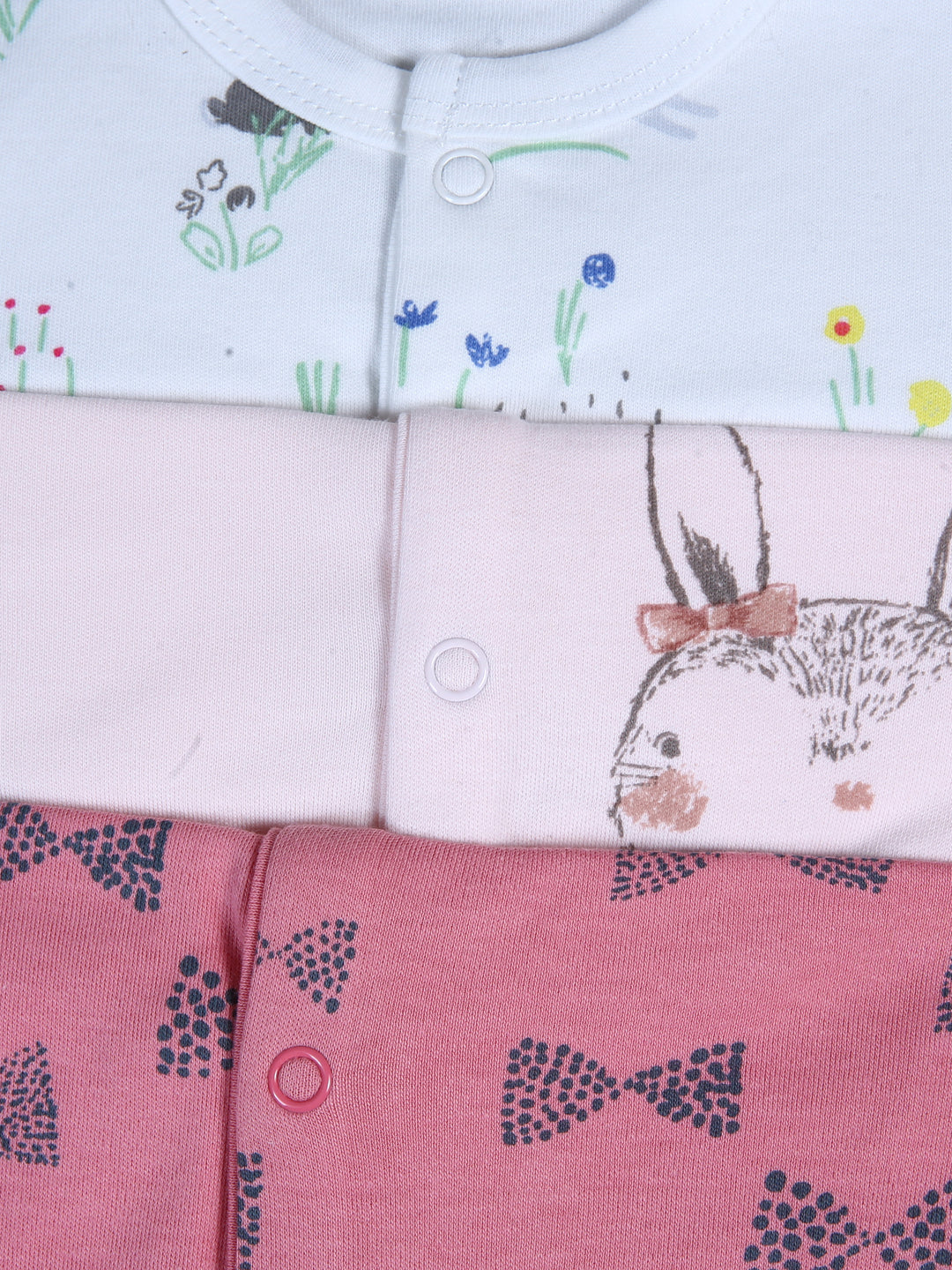 Mamas & Papas Girls Romper L/S 3Pk #01 (W-25)