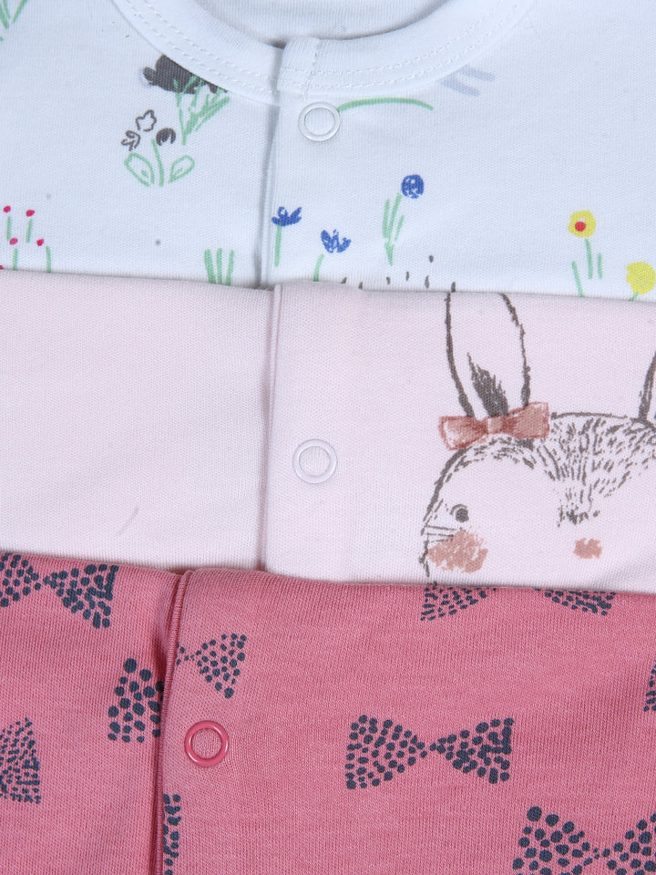 Mamas & Papas Girls Romper L/S 3Pk #01 (W-25)