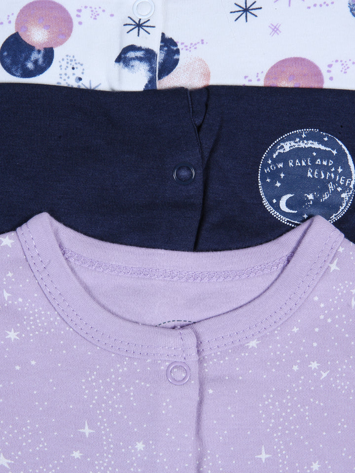 Mamas & Papas Girls Romper L/S 3Pk #01 (W-25)