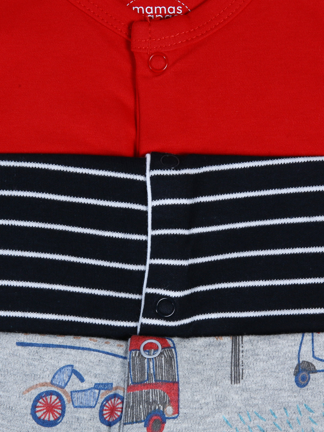 Mamas & Papas Boys Romper L/S 3Pk #02 (W-25)