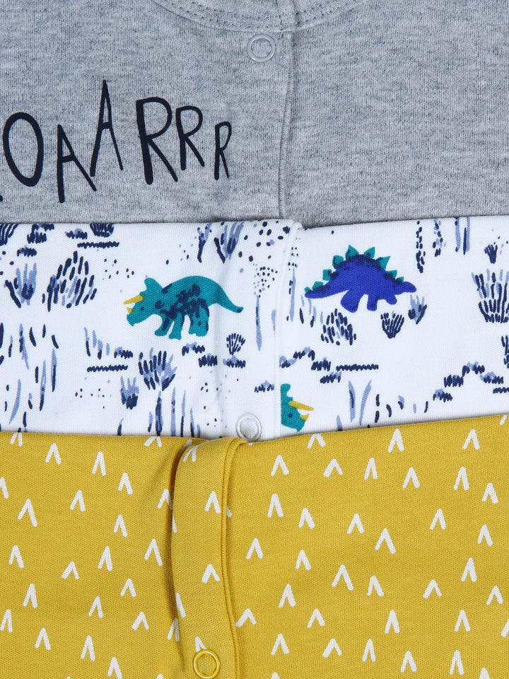 Mamas & Papas Boys Romper L/S 3Pk #02 (W-25)