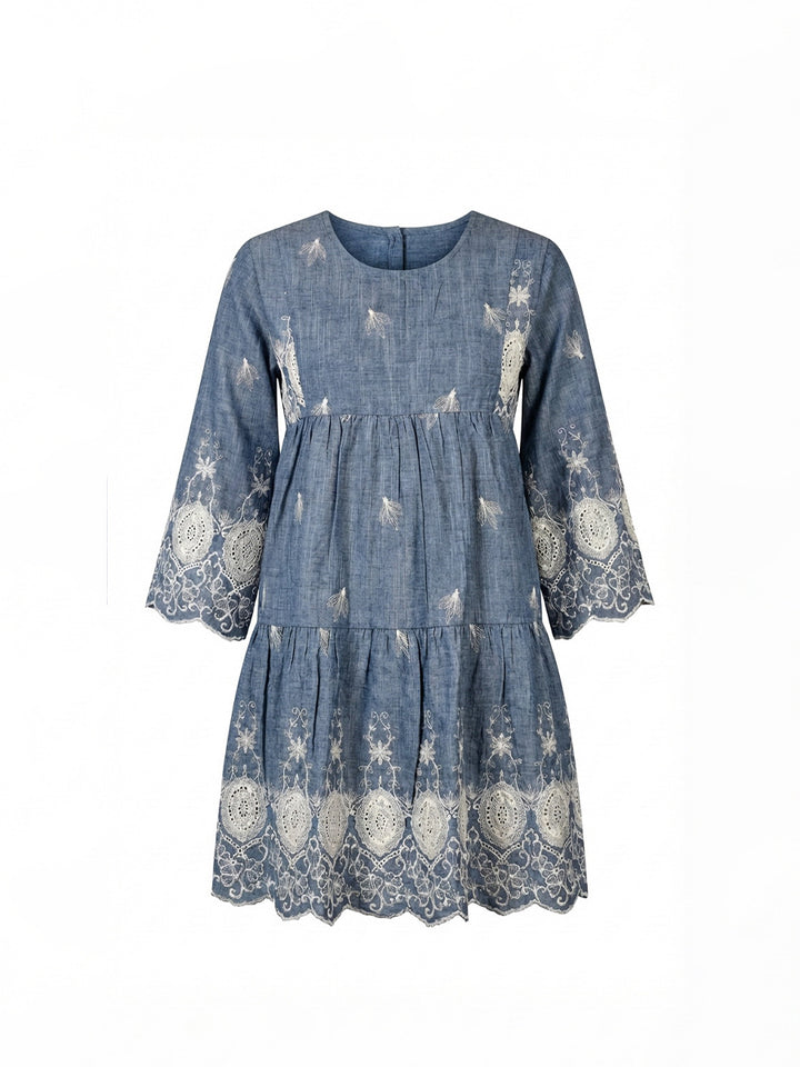 We Wonder Girls Frock EMB L/S #WKG-032 (W-25)