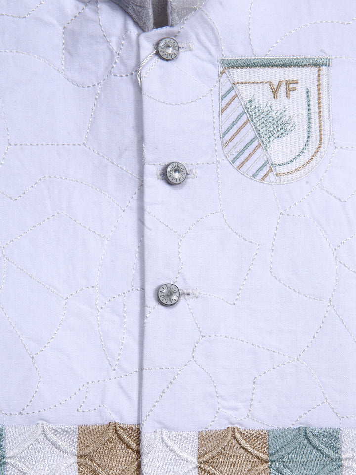 Young Fashion Boys Shalwar Suit & Waist Coat #300-8 (W-25)