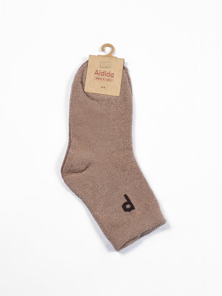 Imp Boys Socks Velour #NR1080 (W-25) (Brown)