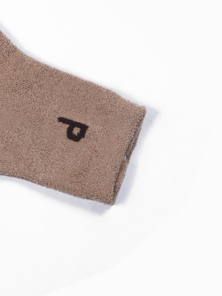 Imp Boys Socks Velour #NR1080 (W-25) (Brown)