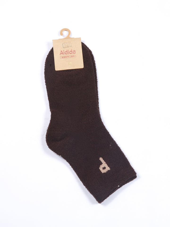 Imp Boys Socks Velour #NR1080 (W-25)(Coffee)