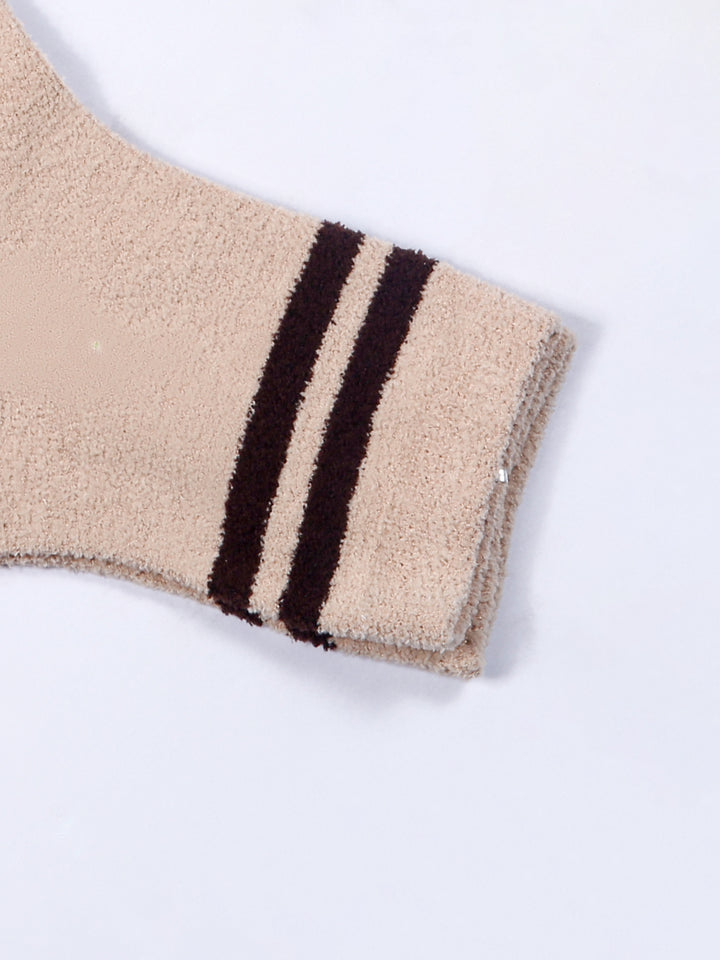 Imp Boys Socks Velour #NR1080 (W-25)(Light Brown)