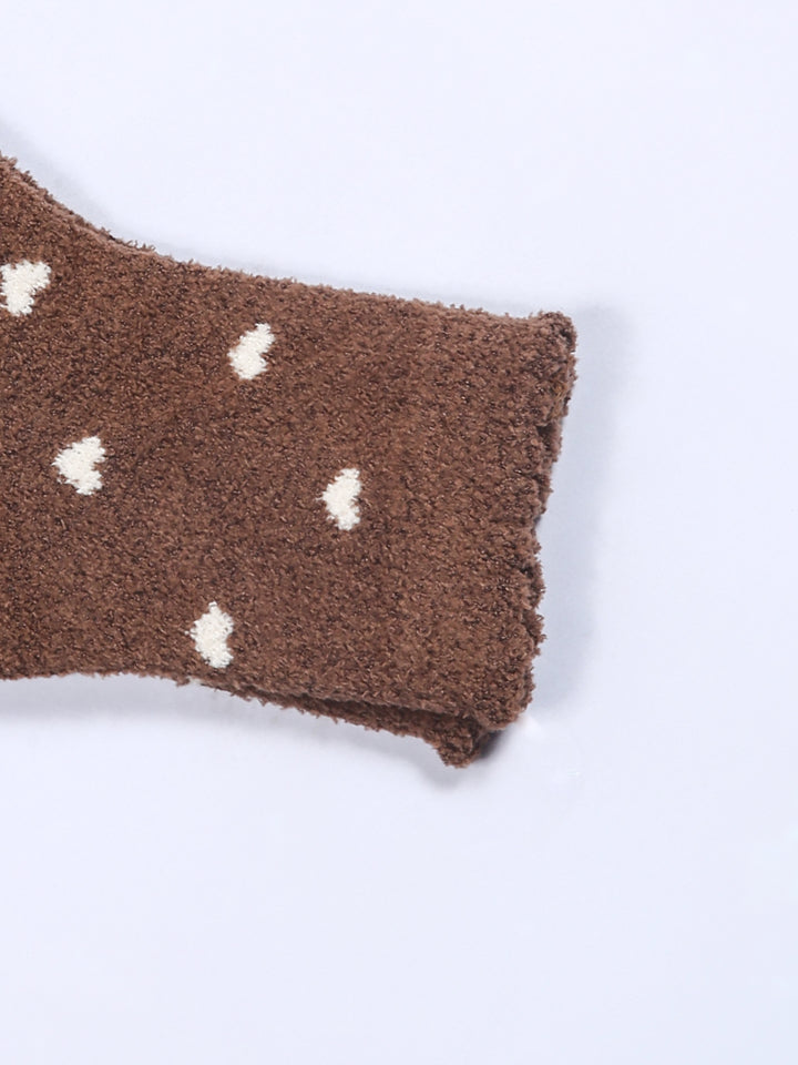 Imp Girls Socks Velour #NR1084 (W-25) (Brown)