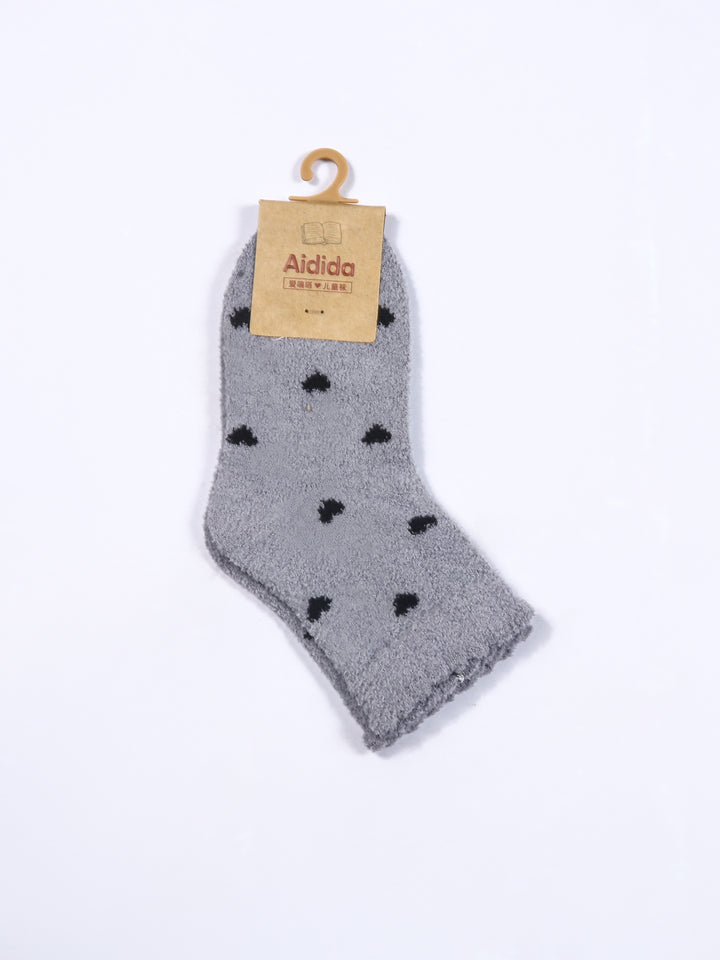 Imp Girls Socks Velour #NR1084 (W-25) (Grey)