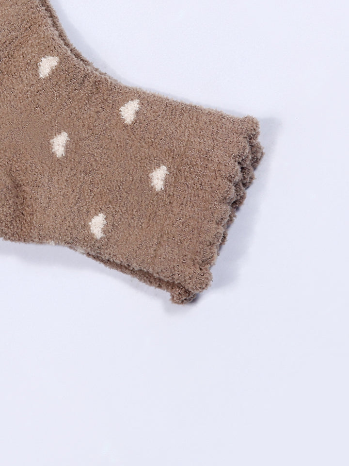 Imp Girls Socks Velour #NR1084 (W-25) (Light Brown)