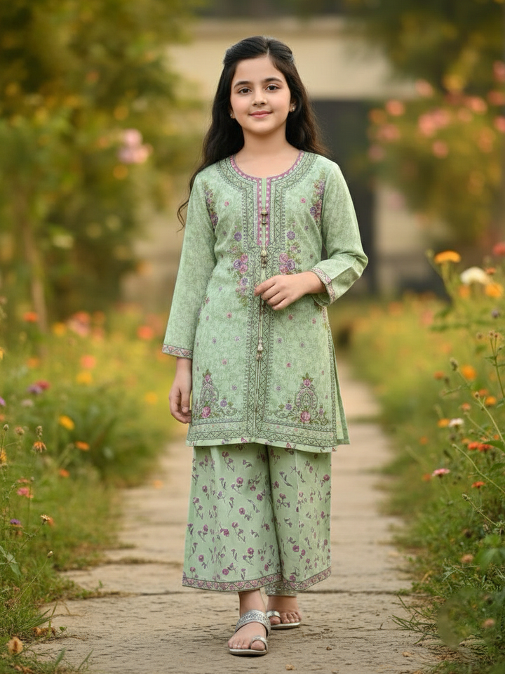 Tony Land Girls Sharara Suit 3Pcs #26-413 (S-26)