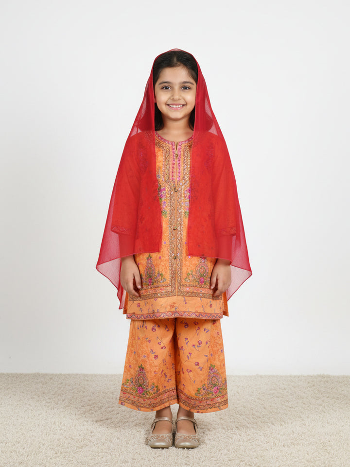 Tony land Girls Sharara Suit 3Pcs #26-413 (S-26)