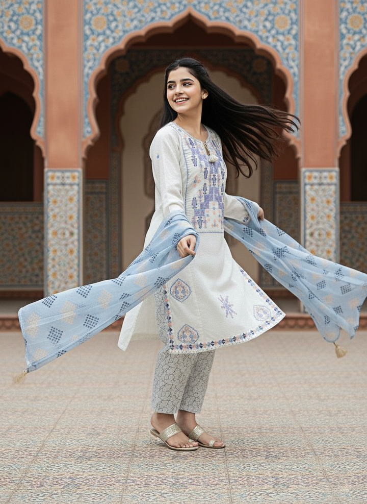 Tony Land Girls Trouser Suit 3Pcs #26-503 (S-26)