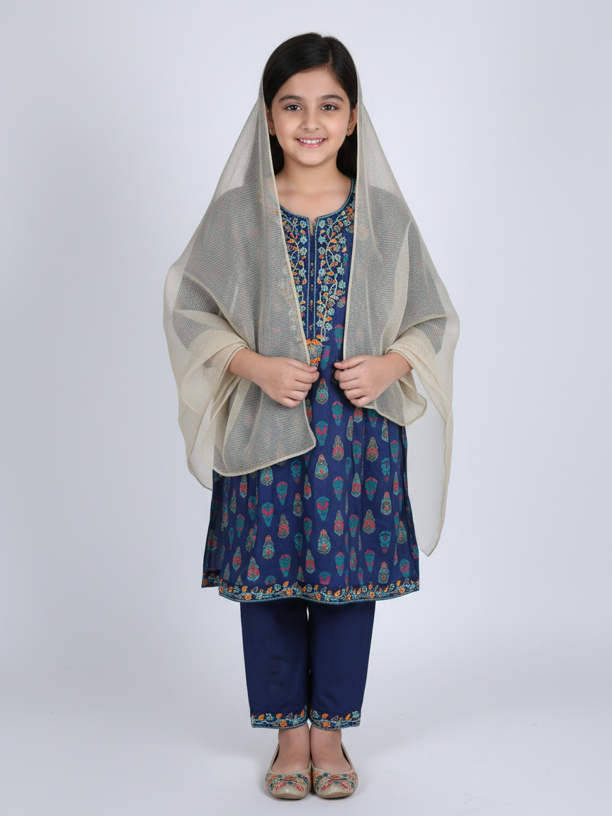 Tony Land Girls Trouser Suit 3Pcs #26-423 (S-26)