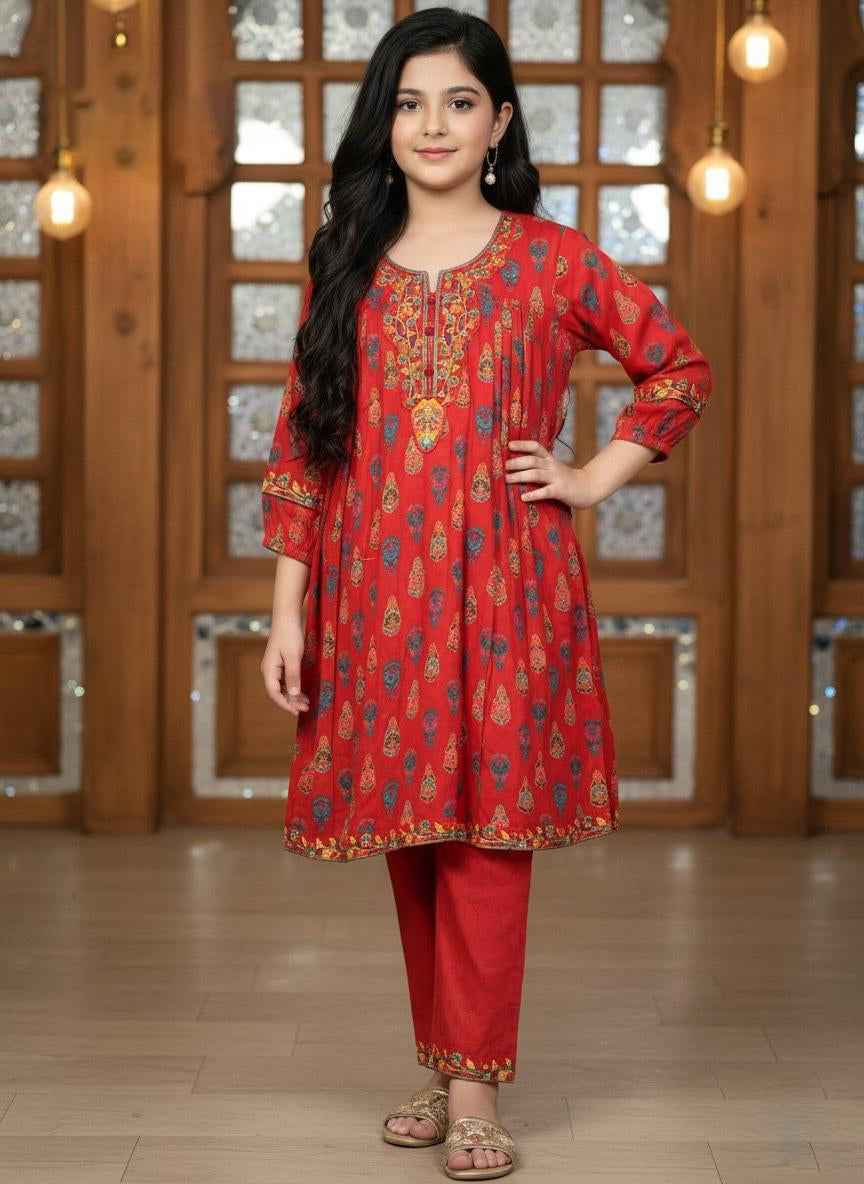 Tony Land Girls Trouser Suit 3Pcs #26-423 (S-26)