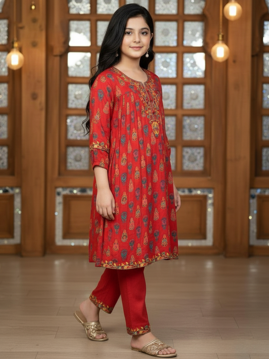 Tony Land Girls Trouser Suit 3Pcs #26-423 (S-26)