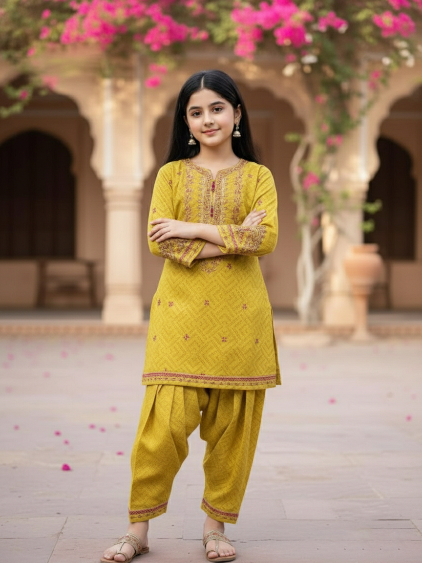 Tony Land Girls Trouser Suit 3Pcs #26-412 (S-26)