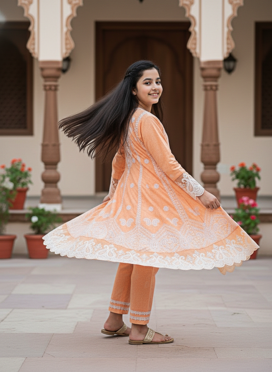 Tony Land Girls Trouser Suit 3Pcs #26-517 (S-26)