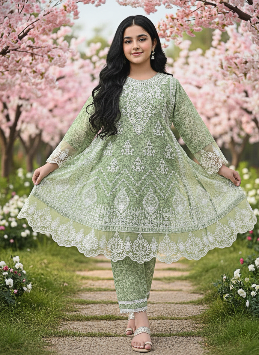 Tony Land Girls Trouser Suit 3Pcs #26-521 (S-26)